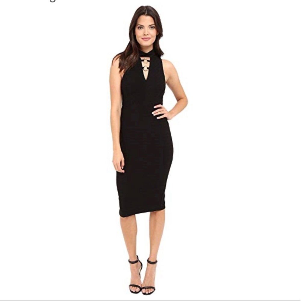 NWT Jessica Simpson Bandage Knit Midi Dress Black